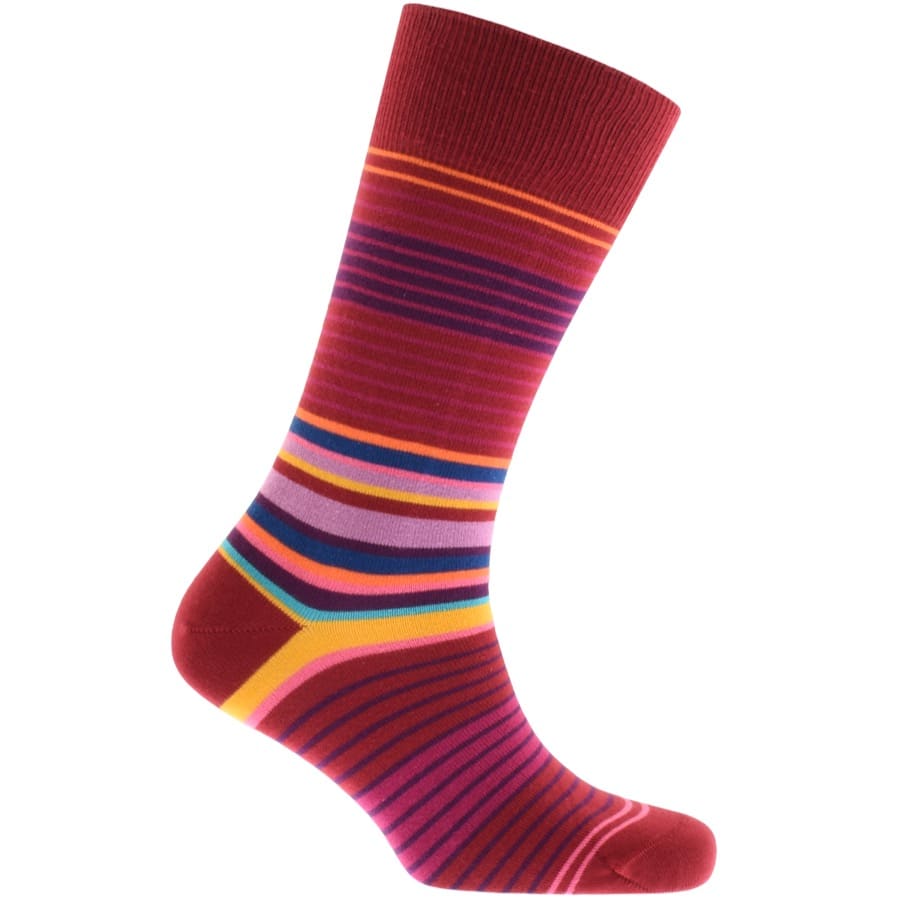 Alternative Image for ProductPaul Smith Gift Set 3 Pack Stripe Socks Burgundy2